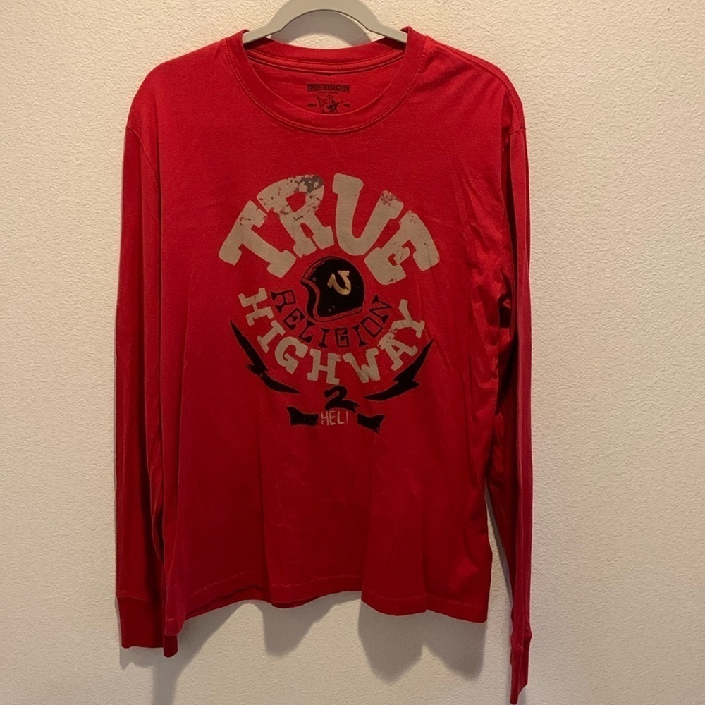 TRUE RELIGION Graphic Tee. Highway 2 HELL. Size XXL. Made in USA.​​​​​​​